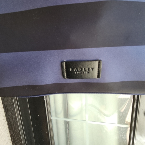 Radley Blue‎ Striped Material Tote Bag Handbag - Picture 5 of 9